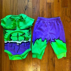 Hulk baby costume